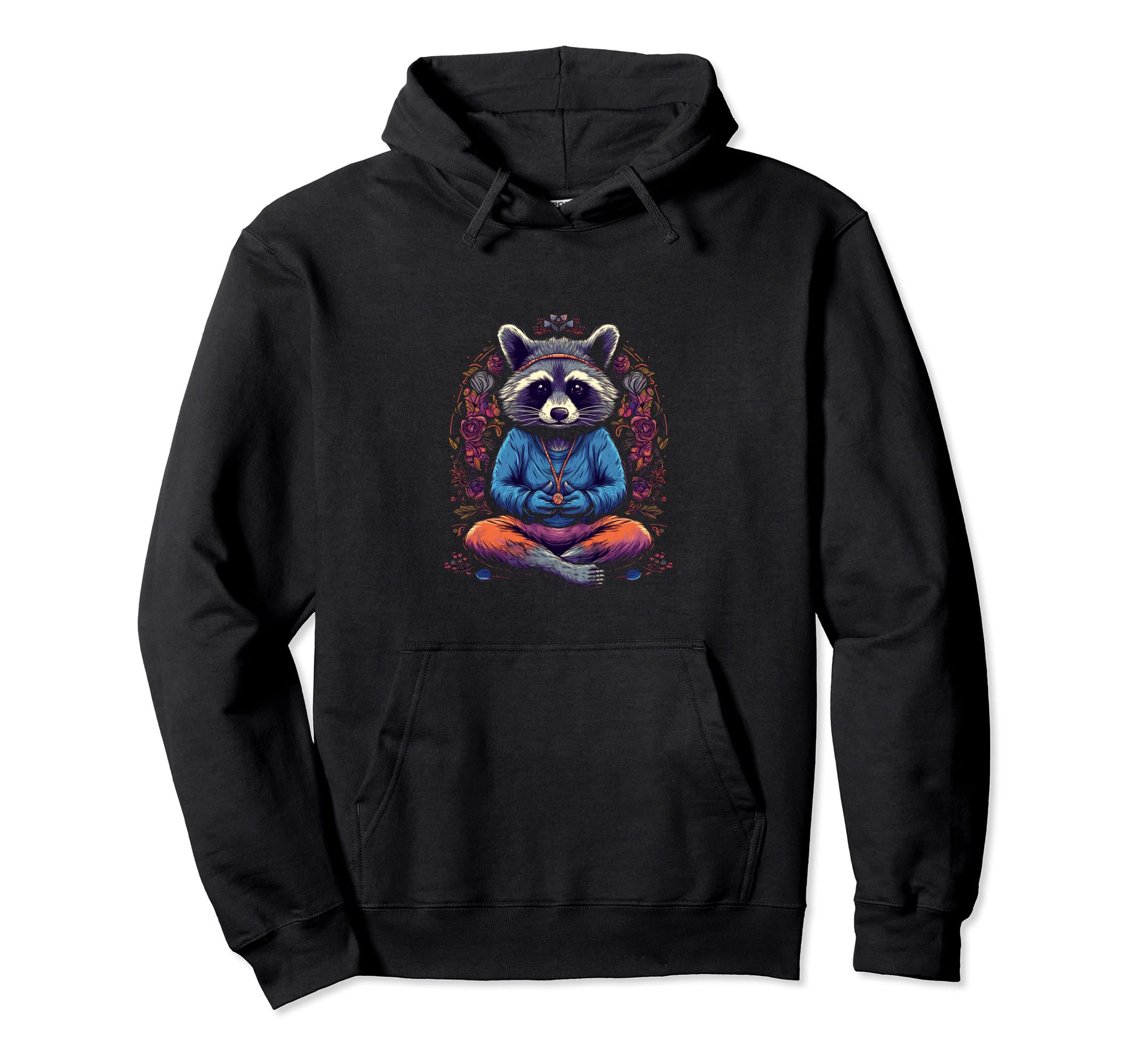 Yoga Raccoon Meditation Zen Mindfulness Hoodie - Novelty Apparel Men Women - T-Shirt, Sweatshirt, Hoodie