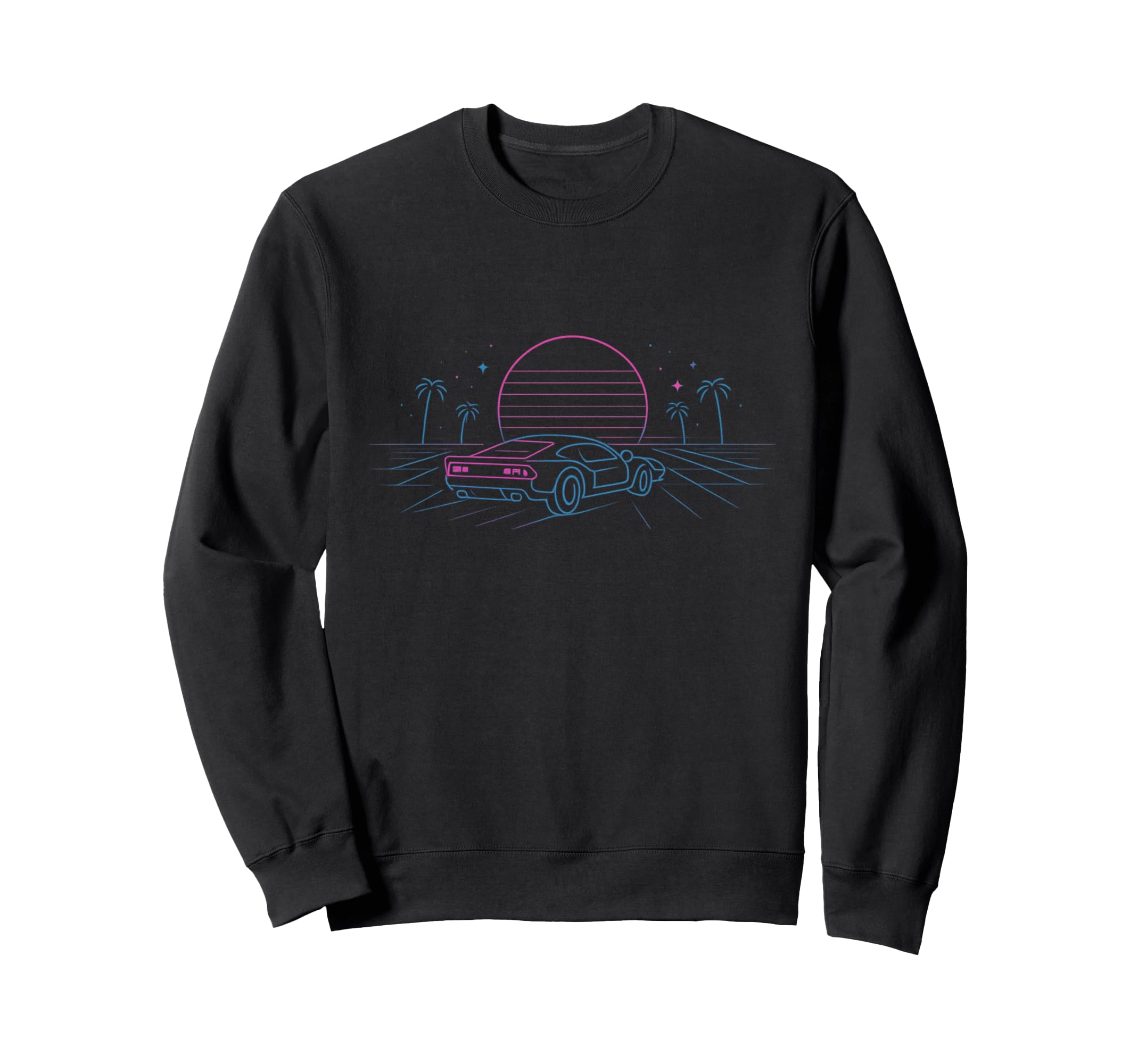 80S Synthwave Sweatshirt - Custom Art Print for Adults - T-Shirt, Sweatshirt, Hoodie