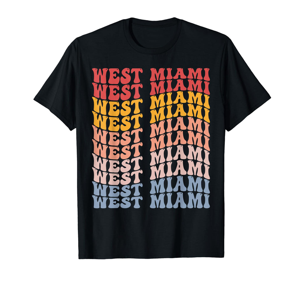 West Miami City Groovy T-Shirt - Unique Graphic Unisex - T-Shirt, Sweatshirt, Hoodie