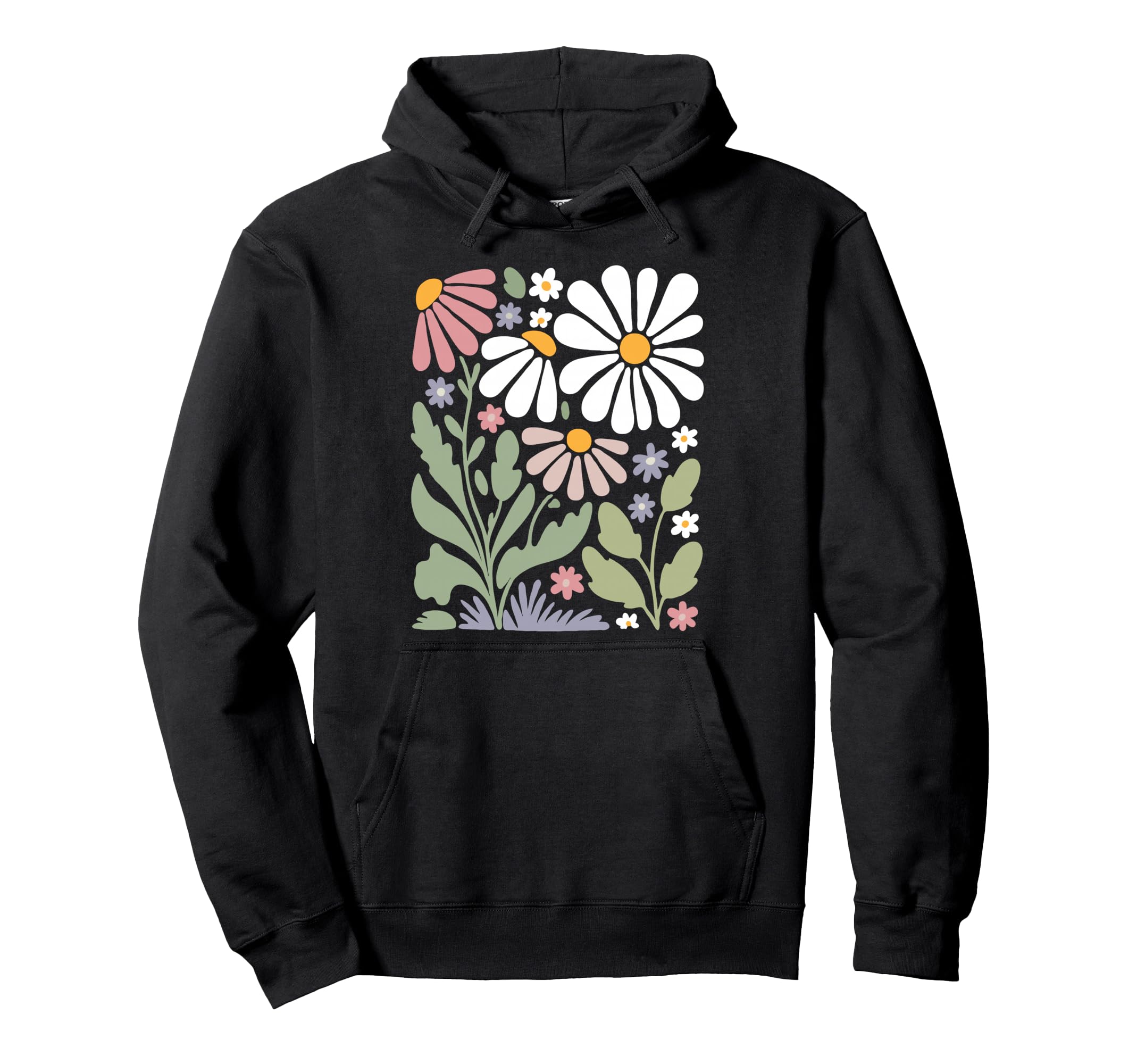 Wildflowers Flowers Pattern Summer Hoodie - Fun Novelty Design for Adults - T-Shirt, Sweatshirt, Hoodie
