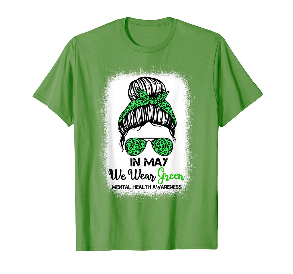 Green Messy Bun May We Wear Green T-Shirt - Trendy Graphic for Adults - T-Shirt, Sweatshirt, Hoodie