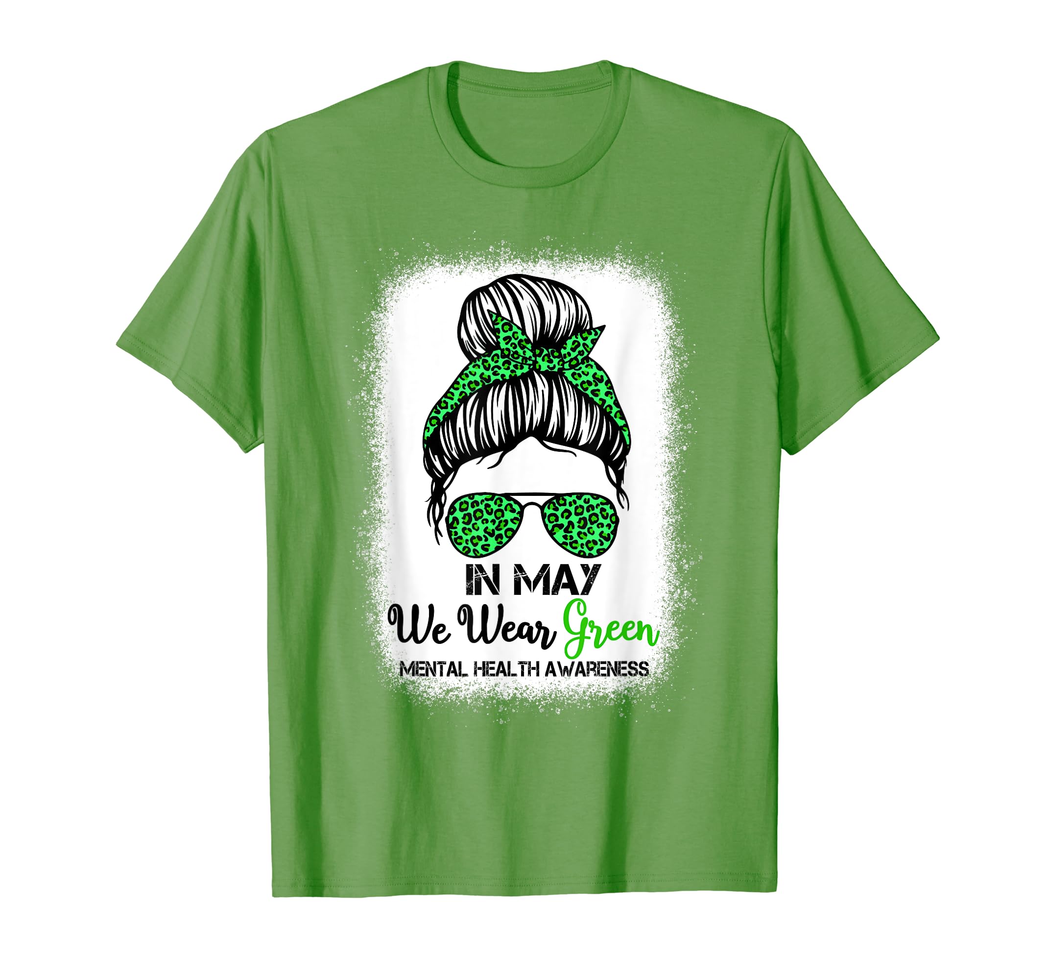 Green Messy Bun May We Wear Green T-Shirt - Trendy Graphic for Adults - T-Shirt, Sweatshirt, Hoodie