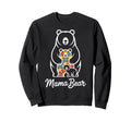 Autism Mom Mama Bear Autistic Sweatshirt - Minimalist Print for Adults - T-Shirt, Sweatshirt, Hoodie