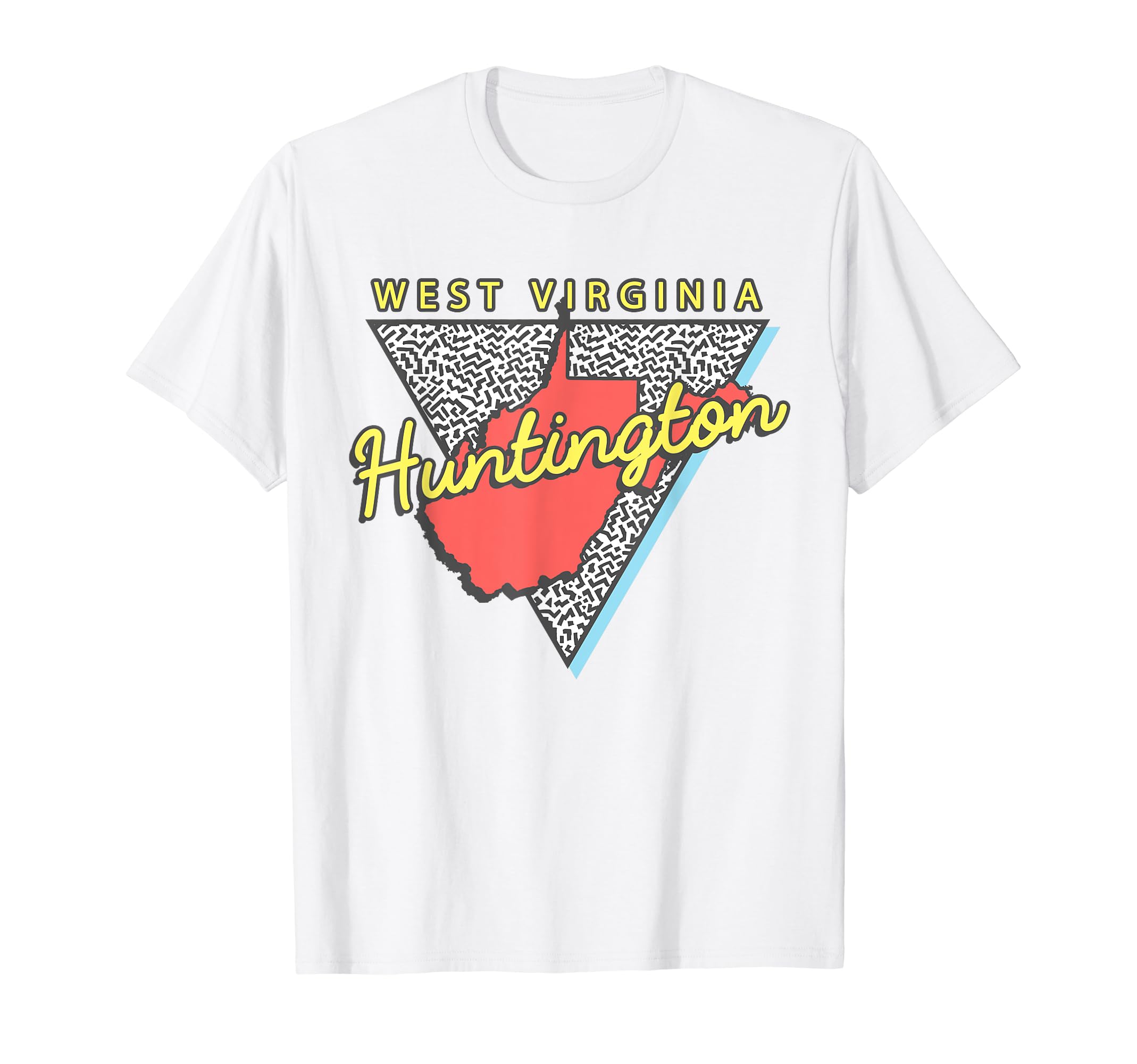 Huntington West Virginia Wv Triangle T-Shirt - Custom Art Print for Adults - T-Shirt, Sweatshirt, Hoodie