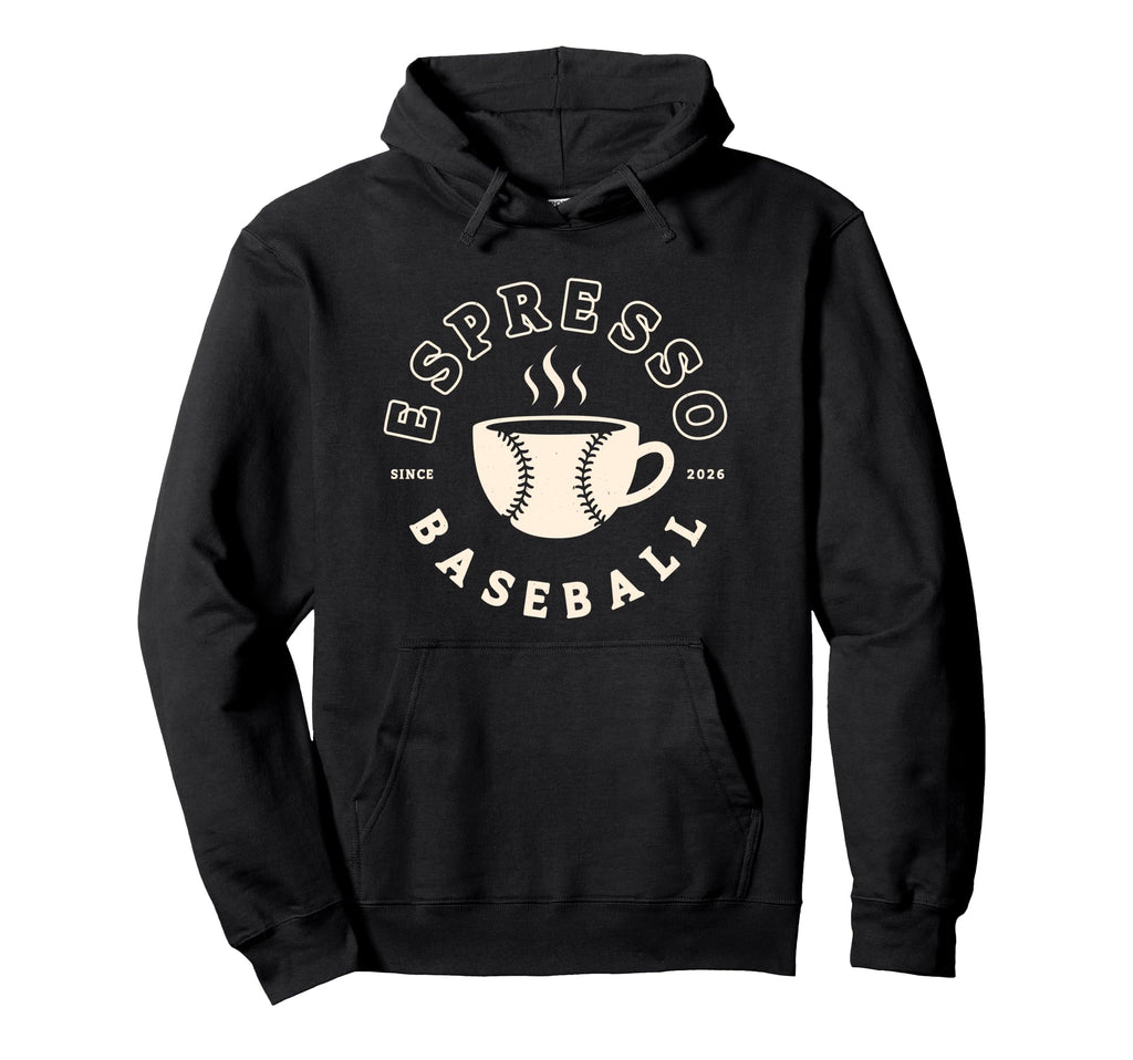 Espresso Baseball Est 2026 Coffee Hoodie - Casual Everyday Wear Unisex - T-Shirt, Sweatshirt, Hoodie