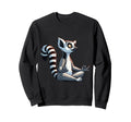 Meditation Lemur Yoga Pose Relaxing Sweatshirt - Graphic Print Men Women - T-Shirt, Sweatshirt, Hoodie