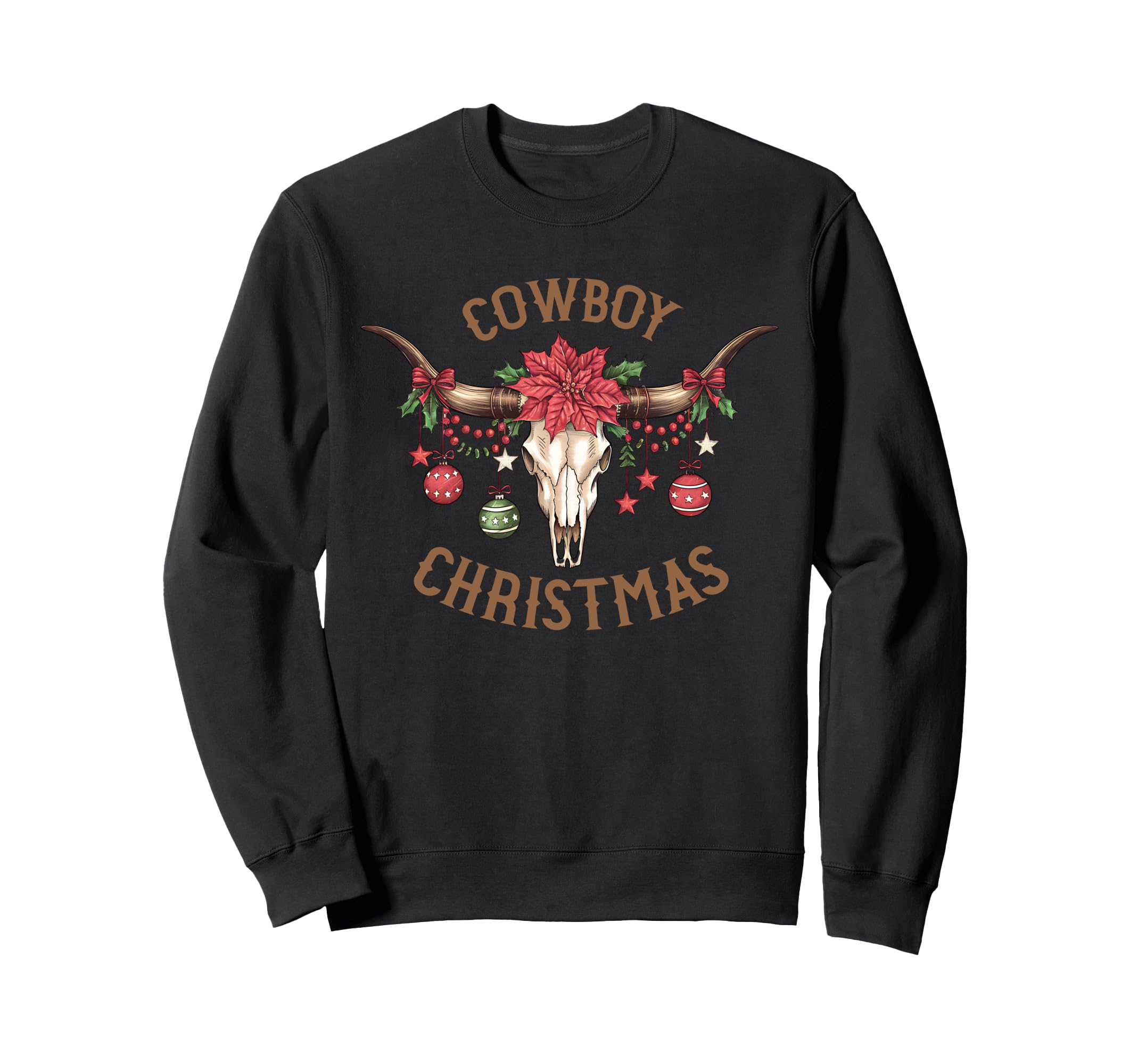 Cowboy Cow Skull Tree Balls Sweatshirt - Casual Everyday Wear Men Women - T-Shirt, Sweatshirt, Hoodie