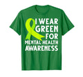 Mental Health Awareness We Wear Green T-Shirt - Unique Graphic Men Women - T-Shirt, Sweatshirt, Hoodie