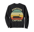 Pontoon Boat Captain Sunset Sweatshirt - Unique Graphic for Adults - T-Shirt, Sweatshirt, Hoodie