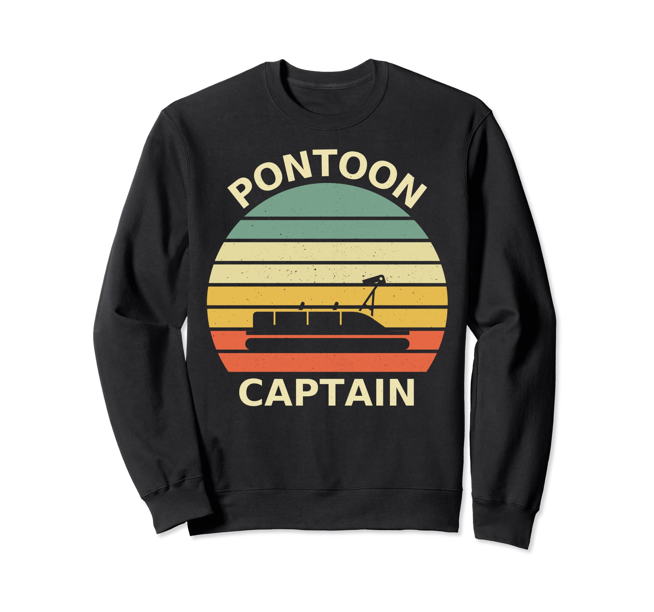 Pontoon Boat Captain Sunset Sweatshirt - Unique Graphic for Adults - T-Shirt, Sweatshirt, Hoodie