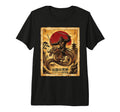 Bigfoot Riding Dragon Samurai Japanese T-Shirt - Trendy Graphic Unisex - T-Shirt, Sweatshirt, Hoodie