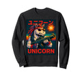Radical 80S Action Unicorn Sweatshirt - Streetwear Style Men Women - T-Shirt, Sweatshirt, Hoodie