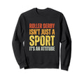 70S 80S Roller Derby Player Skater Sweatshirt - Minimalist Print for Adults - T-Shirt, Sweatshirt, Hoodie