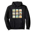 Coastal Vibes Stamps Beach Hoodie - Fun Novelty Design for Adults - T-Shirt, Sweatshirt, Hoodie