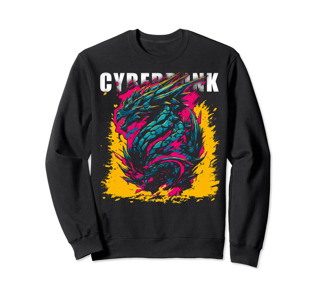 Cyberpunk Dragon Futuristic Anime Sweatshirt - Trendy Graphic Unisex - T-Shirt, Sweatshirt, Hoodie