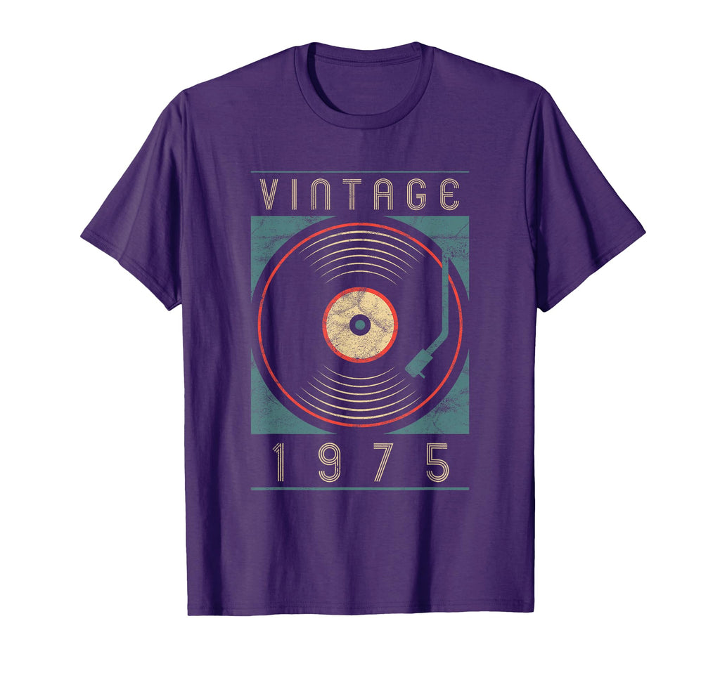 1975 Vinyl Turntable Birthday Dj Gift T-Shirt - Custom Art Print Unisex - T-Shirt, Sweatshirt, Hoodie