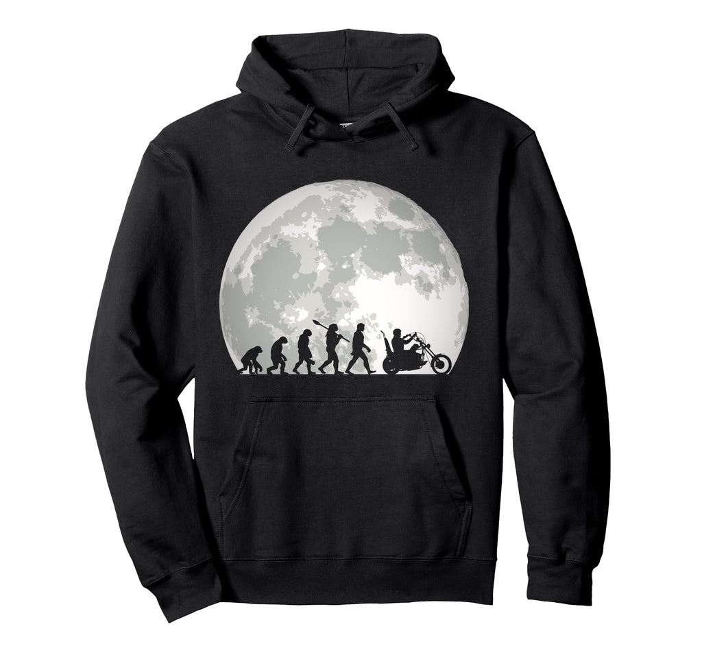 Motorcycle Evolution Chopper Biker Hoodie - Fun Novelty Design Unisex - T-Shirt, Sweatshirt, Hoodie