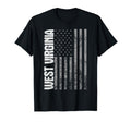 West Virginia Distressed Usa Flag T-Shirt - Fun Novelty Design Men Women - T-Shirt, Sweatshirt, Hoodie