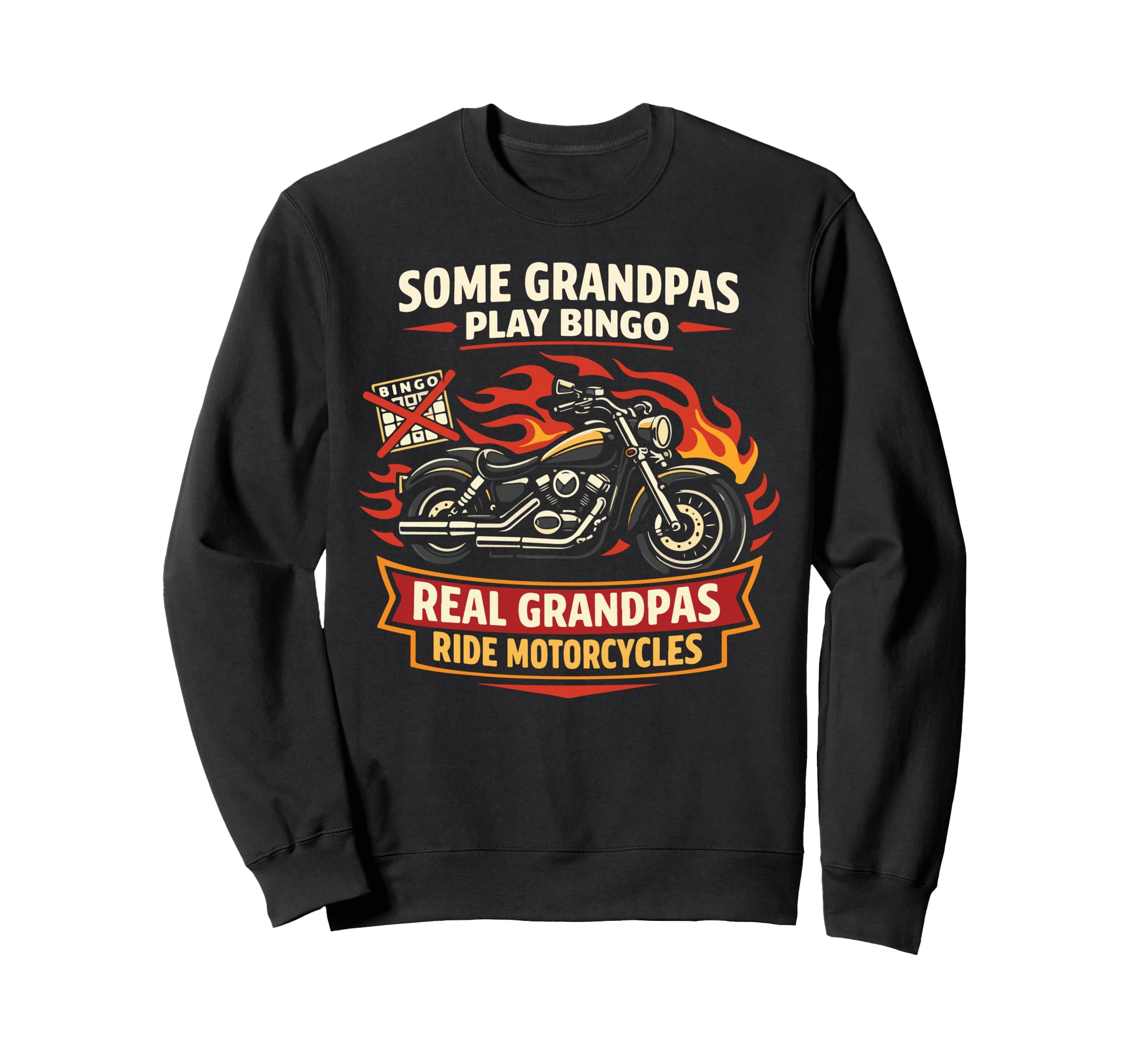 Motorcycle Biker Grandpa Some Sweatshirt - Casual Everyday Wear Unisex - T-Shirt, Sweatshirt, Hoodie