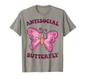 Groovy Anti Social Butterfly Ironic T-Shirt - Minimalist Print for Adults - T-Shirt, Sweatshirt, Hoodie