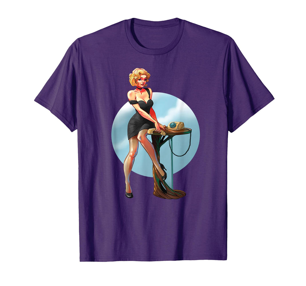 Pin Up Phone America Art Nostalgia T-Shirt - Streetwear Style Unisex - T-Shirt, Sweatshirt, Hoodie