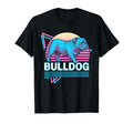English Bulldog Synthwave T-Shirt - Casual Everyday Wear Men Women - T-Shirt, Sweatshirt, Hoodie