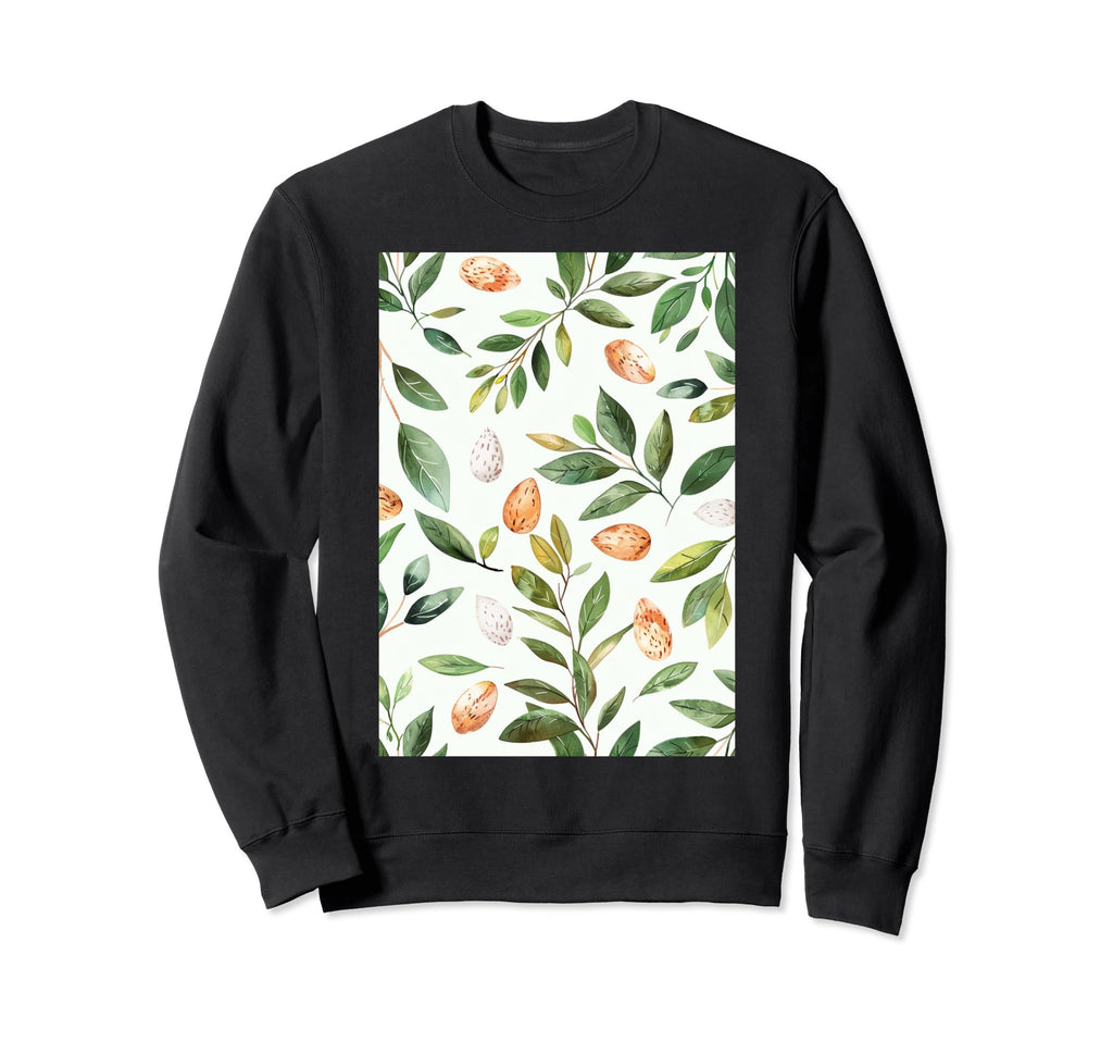 Almond Nuts Pattern Art Sweatshirt - Minimalist Print for Adults - T-Shirt, Sweatshirt, Hoodie