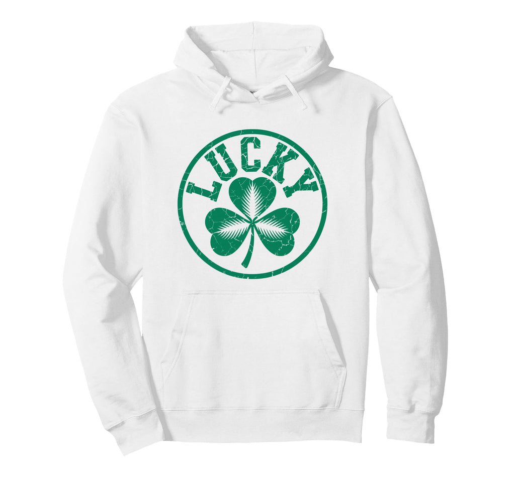 Lucky Four Leaf Clover St Patricks Hoodie - Custom Art Print for Adults - T-Shirt, Sweatshirt, Hoodie