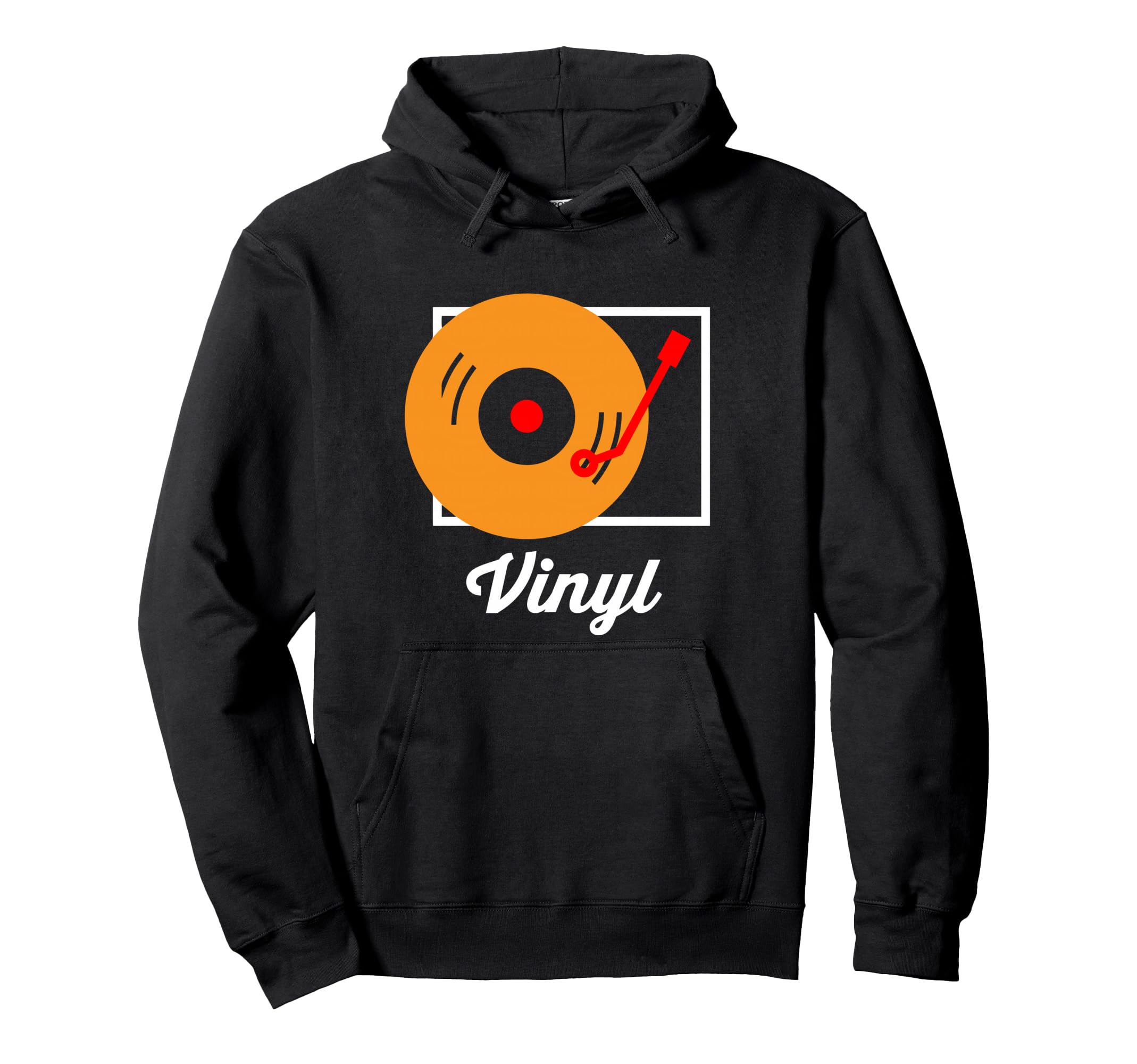 Vinyl Record Player Hoodie - Fun Novelty Design Unisex - T-Shirt, Sweatshirt, Hoodie