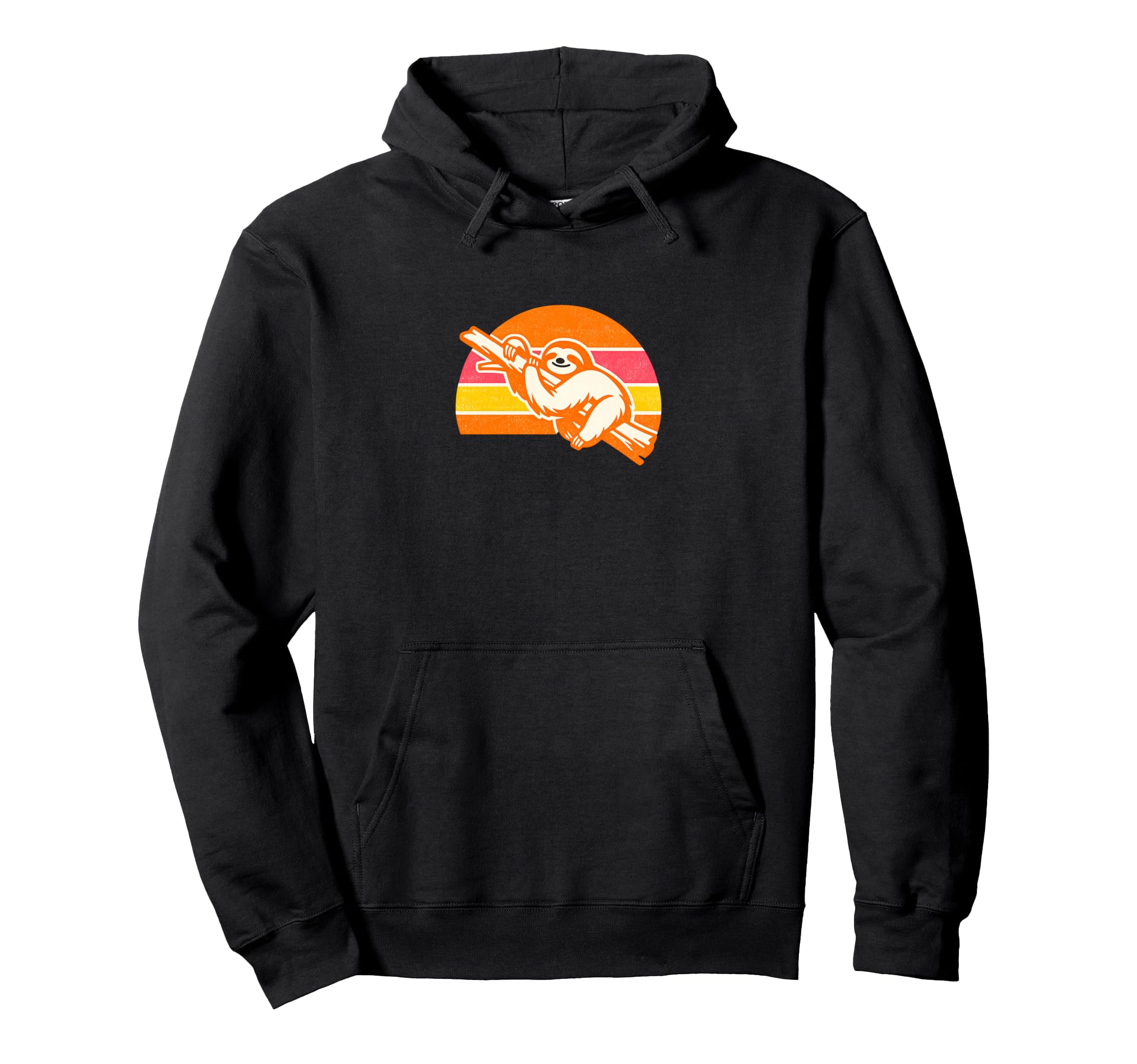 Sunset Sloth Trail Silhouette Nostalgic Hoodie - Minimalist Print Men Women - T-Shirt, Sweatshirt, Hoodie