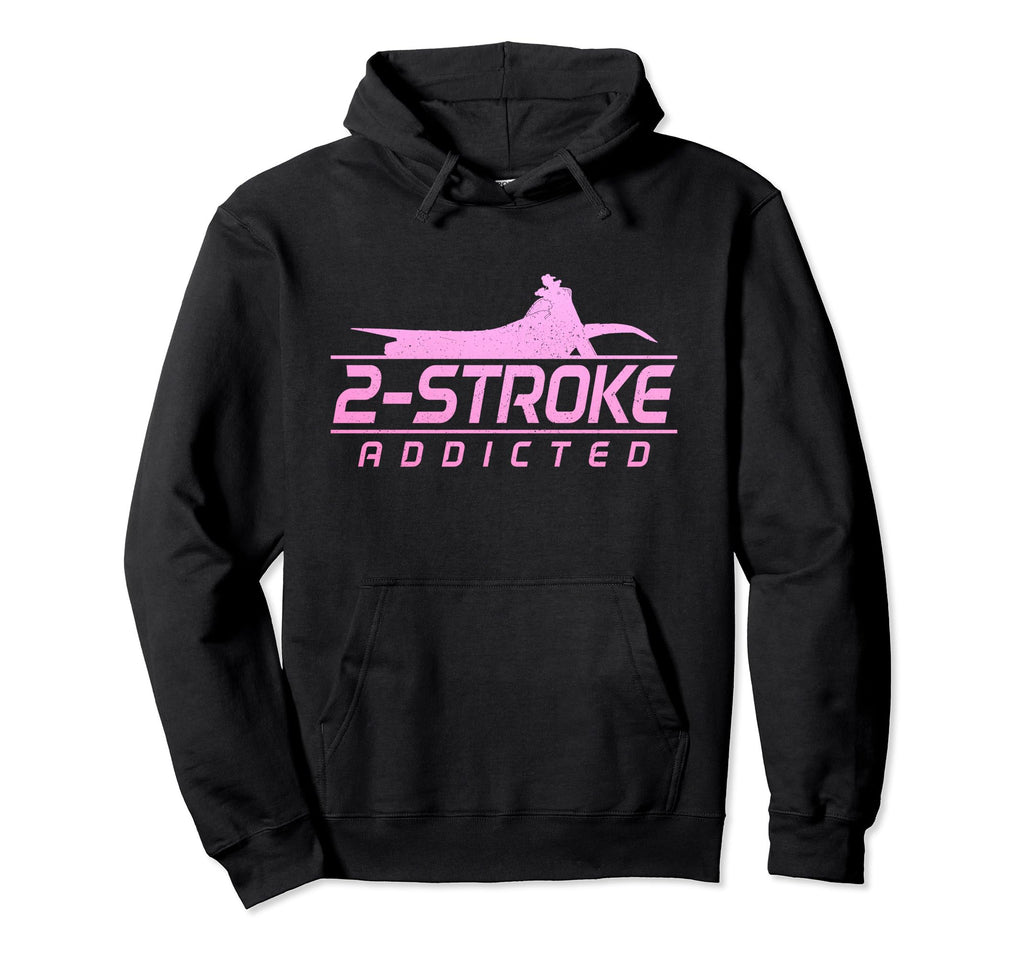 Motocross 2 Stroke Addict Biker Hoodie - Fun Novelty Design for Adults - T-Shirt, Sweatshirt, Hoodie