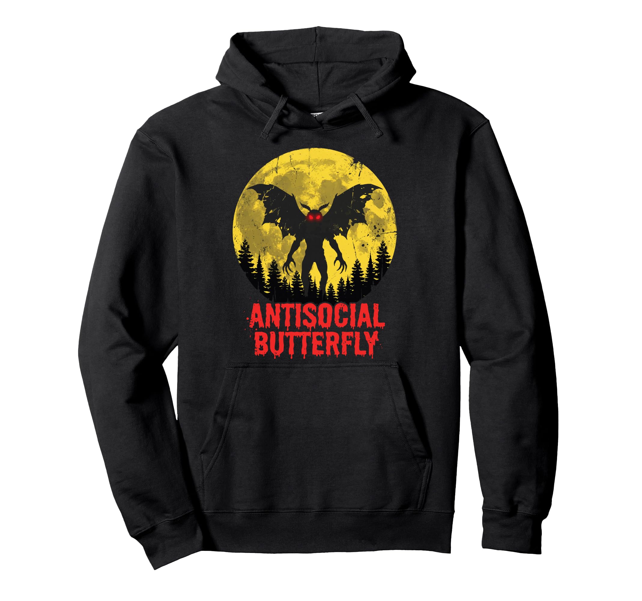 Cryptid Cryptozoology Mothman Introvert Hoodie - Fun Novelty Design Unisex - T-Shirt, Sweatshirt, Hoodie