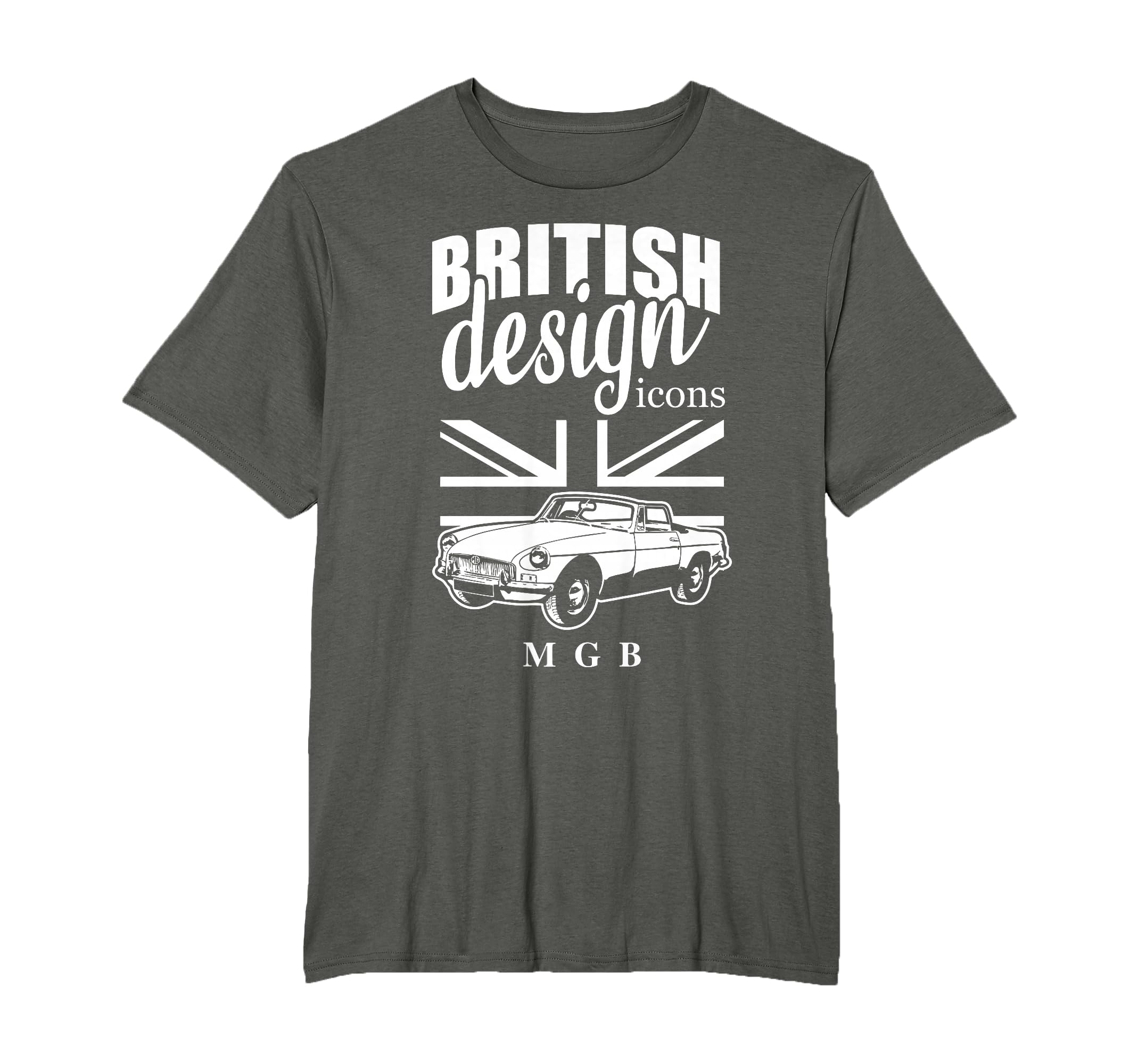 British Icons Mgb Adults Black Small T-Shirt - Minimalist Print for Adults - T-Shirt, Sweatshirt, Hoodie