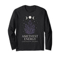 Amethyst Addict Healing Crystal Energy T-Shirt - Minimalist Print Unisex - T-Shirt, Sweatshirt, Hoodie