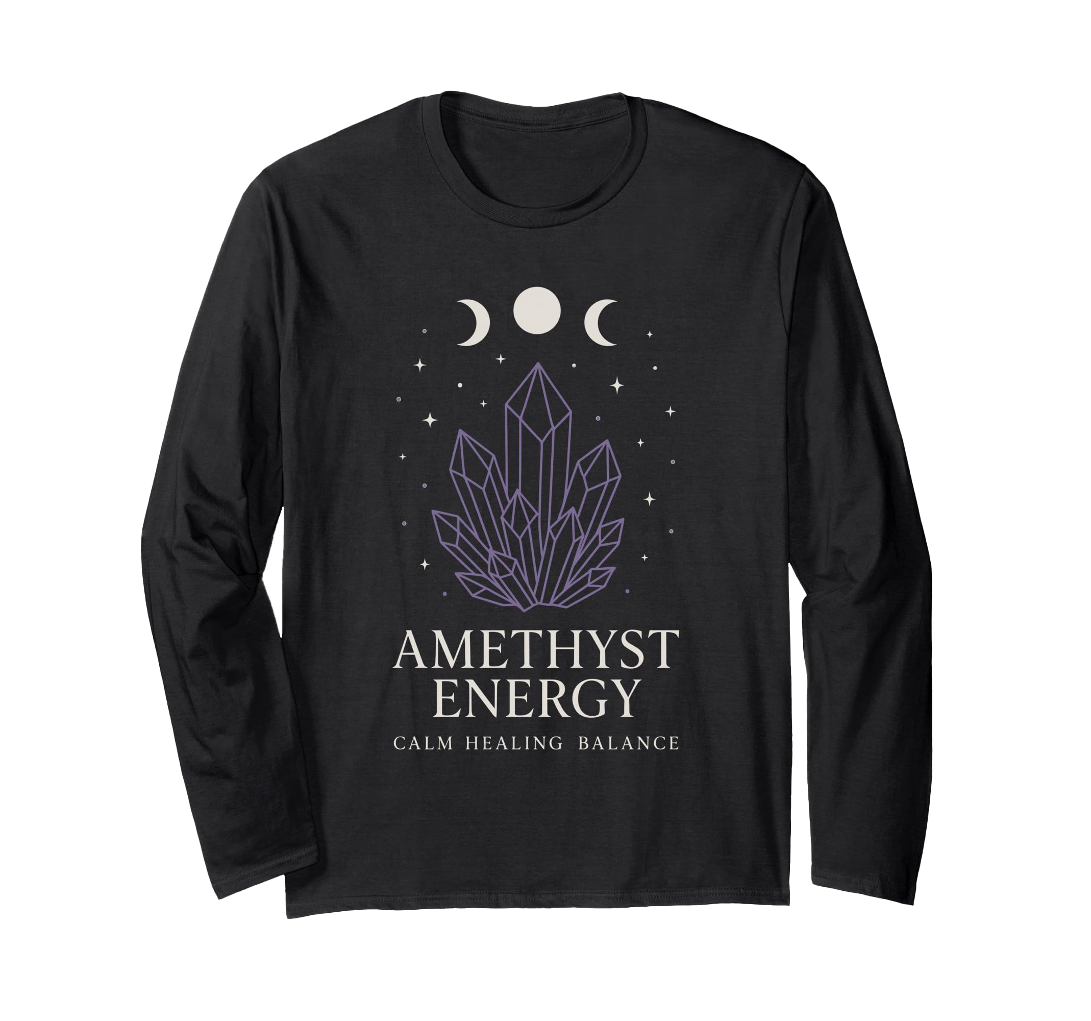 Amethyst Addict Healing Crystal Energy T-Shirt - Minimalist Print Unisex - T-Shirt, Sweatshirt, Hoodie