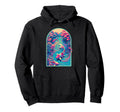 Japanese Koi Fish Synthwave Outrun Hoodie - Unique Graphic for Adults - T-Shirt, Sweatshirt, Hoodie