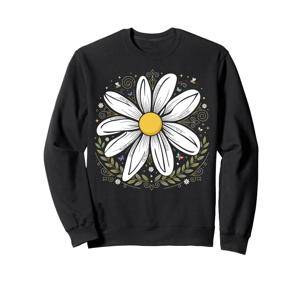 Floral Daisy Summer Flower Womens Sweatshirt - Fun Novelty Design Men Women - T-Shirt, Sweatshirt, Hoodie