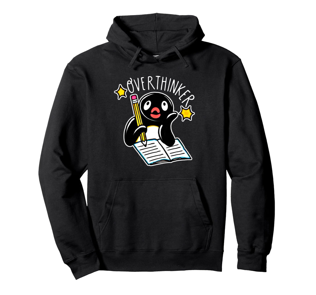 Penguin Overthinker Hoodie - Unique Graphic Men Women - T-Shirt, Sweatshirt, Hoodie