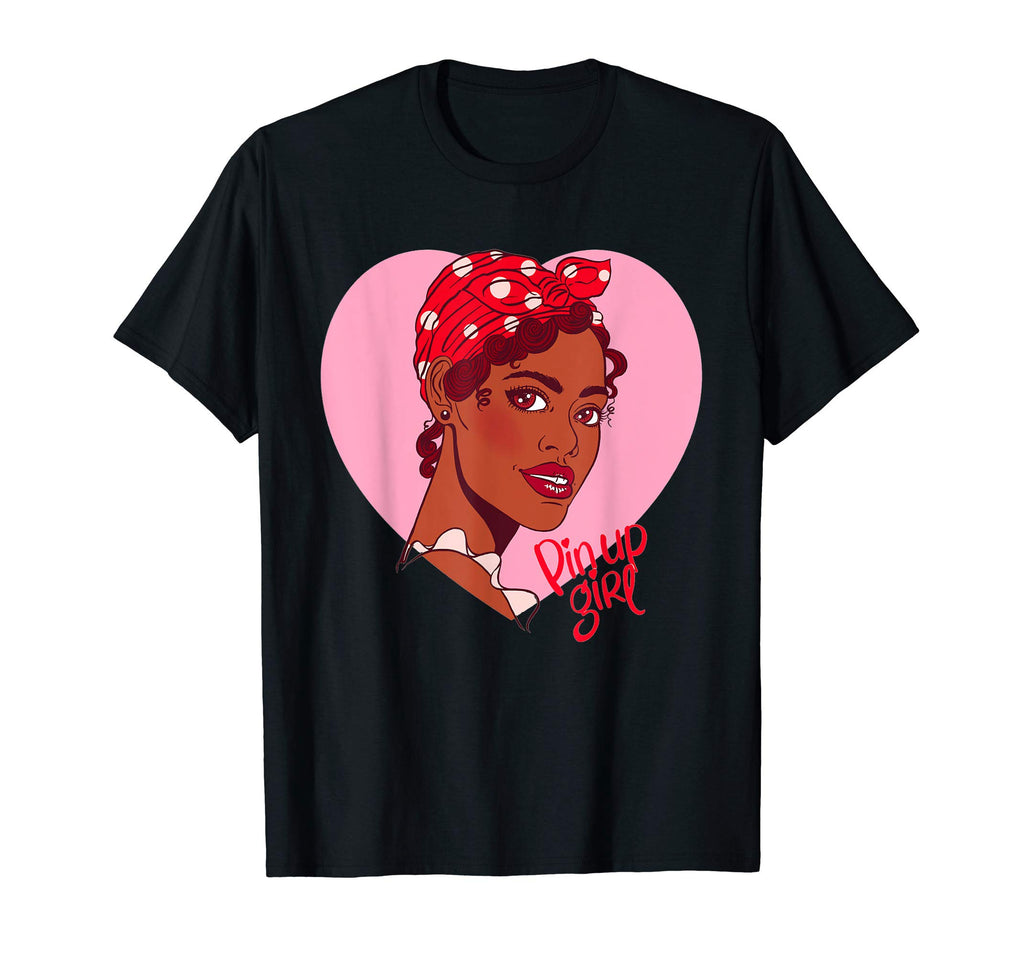 Black Pin Up African T-Shirt - Trendy Graphic for Adults - T-Shirt, Sweatshirt, Hoodie