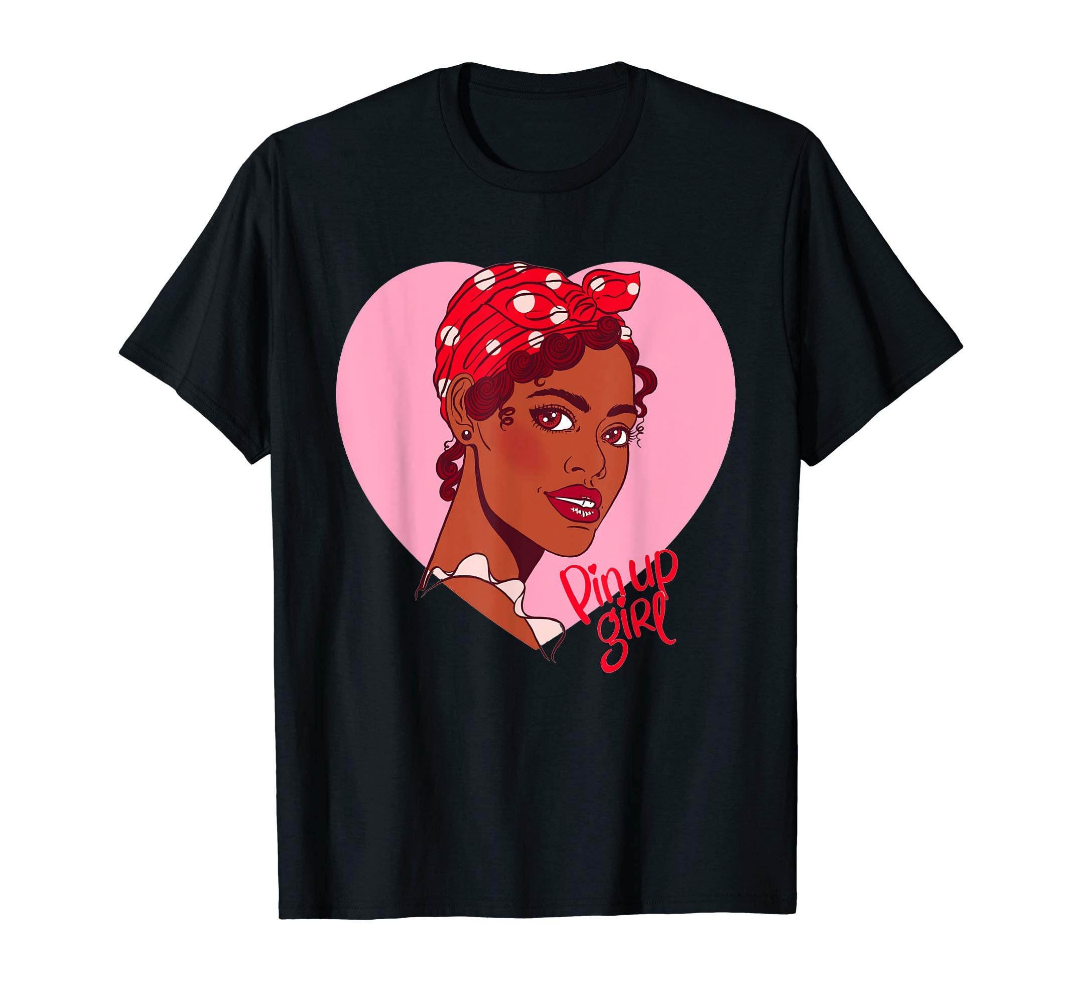 Black Pin Up African T-Shirt - Trendy Graphic for Adults - T-Shirt, Sweatshirt, Hoodie