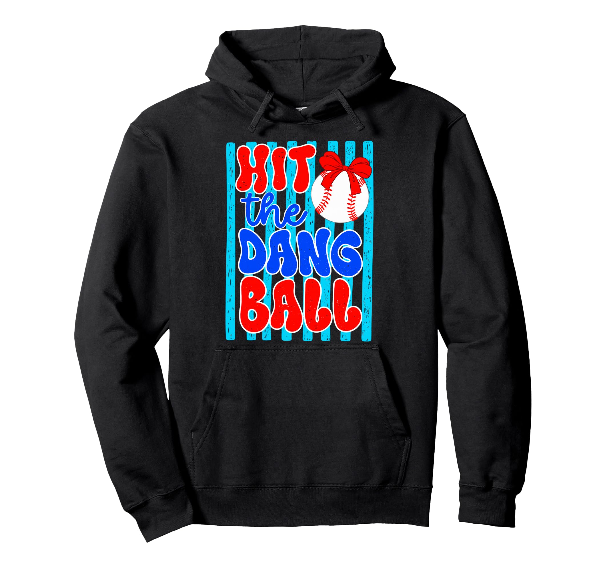 Red Coquette Bow Hit Dang Ball Baseball Mama Hoodie - Trendy Graphic Unisex - T-Shirt, Sweatshirt, Hoodie