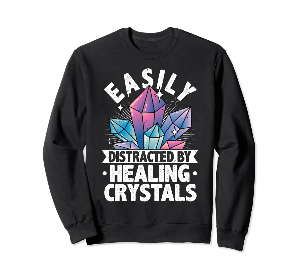 Crystal Healing Stones Gemstones Sweatshirt - Trendy Graphic Men Women - T-Shirt, Sweatshirt, Hoodie