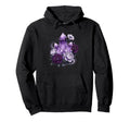 Amethyst Crystal Cluster Gothic Roses Hoodie - Graphic Print for Adults - T-Shirt, Sweatshirt, Hoodie