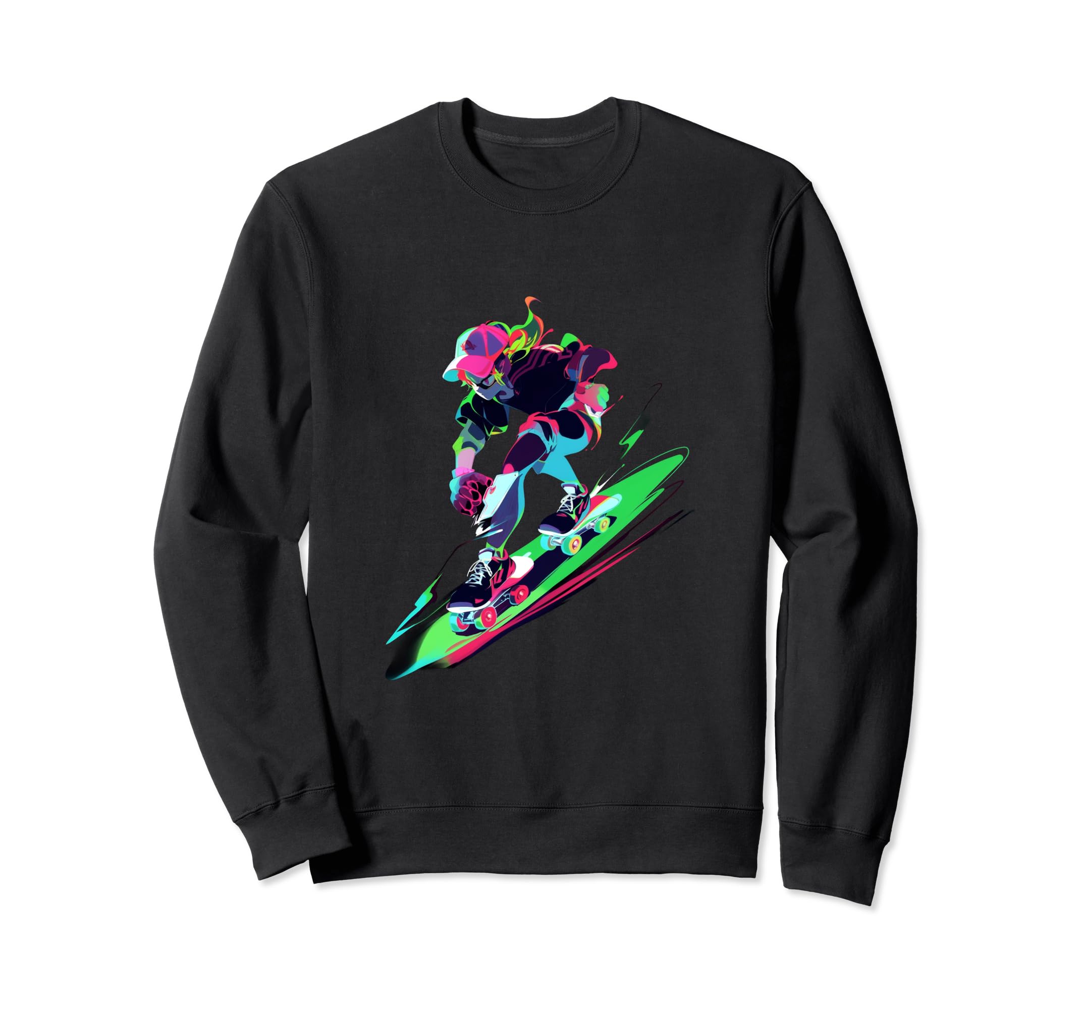 Roller Skating Roller Skates Ramp Sweatshirt - Aesthetic Graphic Men Women - T-Shirt, Sweatshirt, Hoodie