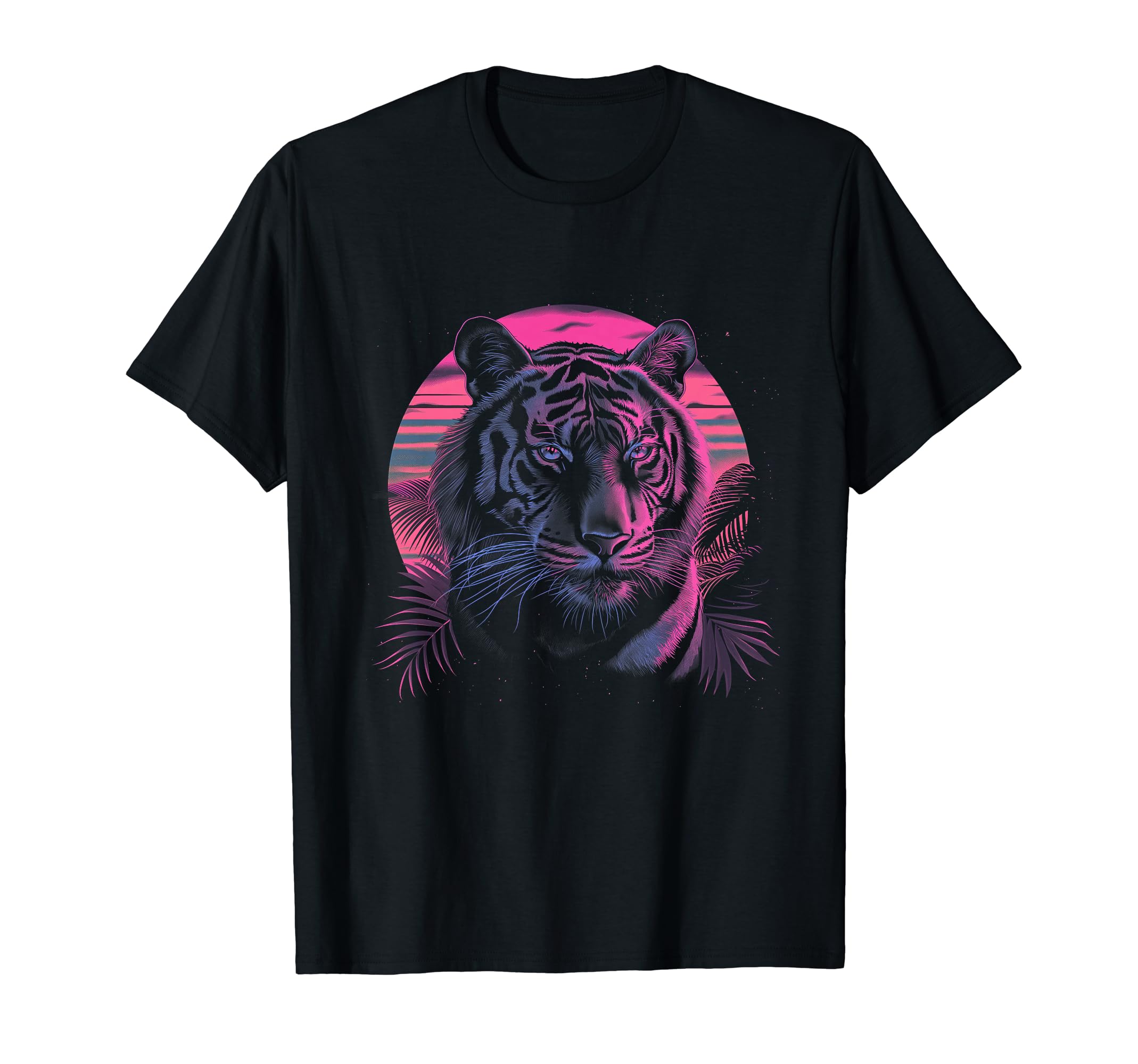 Tiger Vaporwave Aesthetic Synthwave 80S T-Shirt - Novelty Apparel Unisex - T-Shirt, Sweatshirt, Hoodie