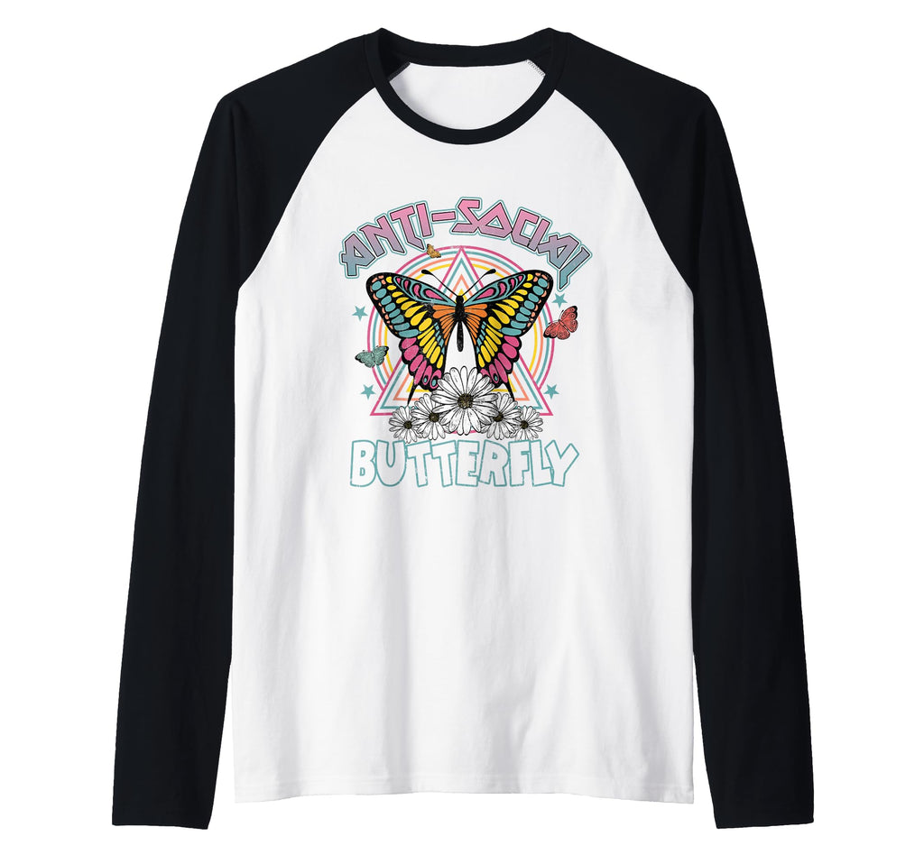 Anti Social Butterfly Fun Hoodie - Casual Everyday Wear Men Women - T-Shirt, Sweatshirt, Hoodie
