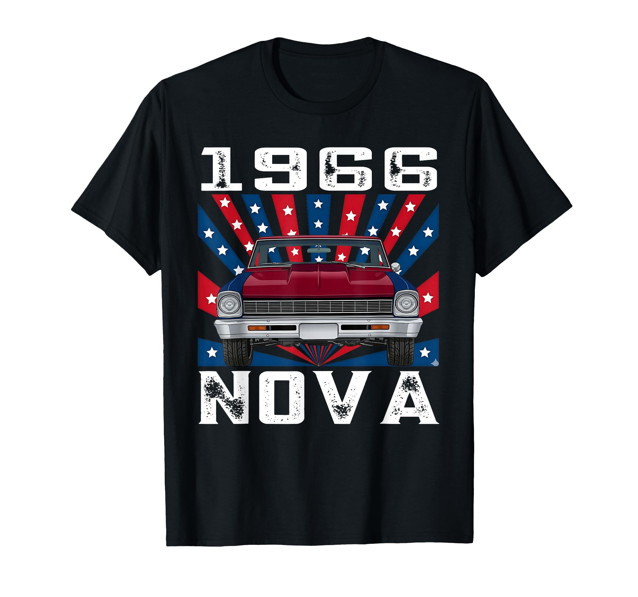 1966 66 Nova Silhouette Muscle Car T-Shirt - Unique Graphic Unisex - T-Shirt, Sweatshirt, Hoodie