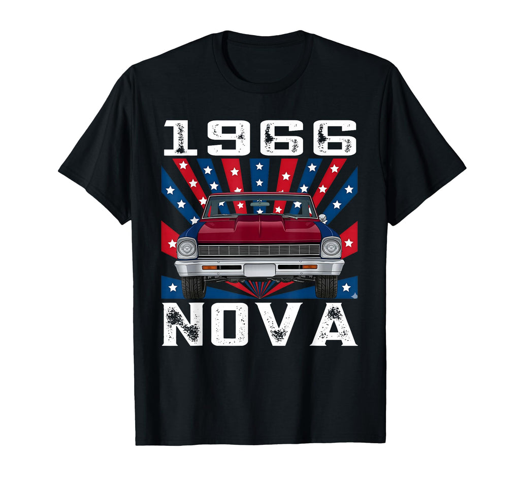 1966 66 Nova Silhouette Muscle Car T-Shirt - Trendy Graphic Unisex - T-Shirt, Sweatshirt, Hoodie