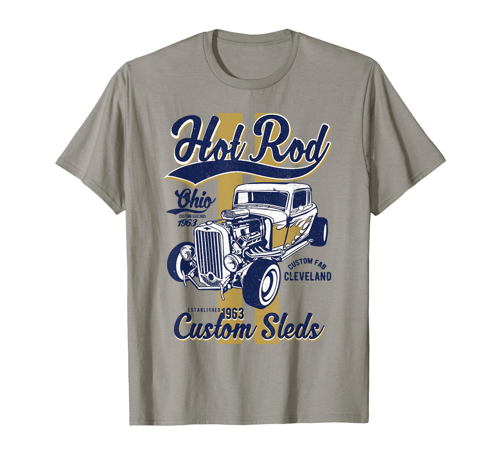 Hotrod Car Distressed T-Shirt - Fun Novelty Design Unisex - T-Shirt, Sweatshirt, Hoodie