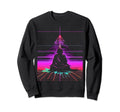 Synthwave Alien Buddha Cyberpunk 80S Sweatshirt - Graphic Print Men Women - T-Shirt, Sweatshirt, Hoodie